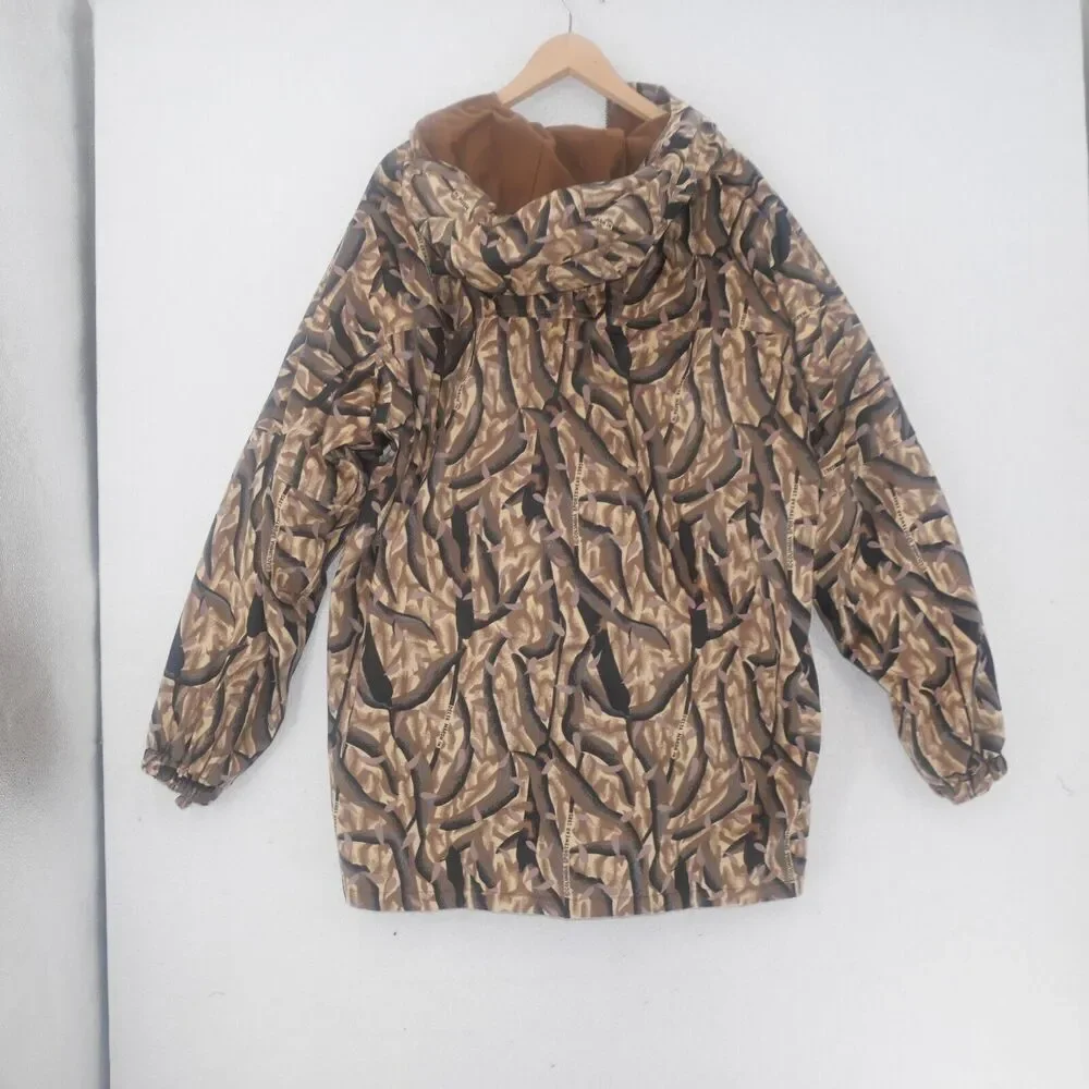 Vintage Columbia Delta Marsh Hooded Camo Jacket Men's XL Full Zip Hunting 1995